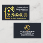 Creatief Goud Bouw Gereedschap Landschap Visitekaartje (Voorkant / Achterkant)