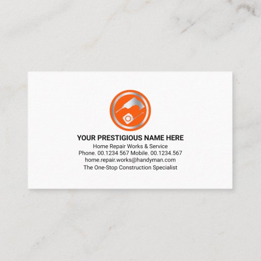 Creatief Goud Bouwen Handyman Tools Visitekaartje (Achterkant)
