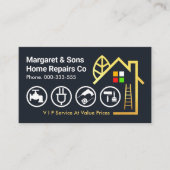 Creatief Goud Bouwen Handyman Tools Visitekaartje (Voorkant)