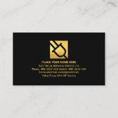 Creatief Goud Elektro Huiskring Visitekaartje (Achterkant)