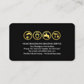 Creatief Goud Handyman Tools Gebouw Visitekaartje (Achterkant)