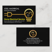 Creatief Goud Huis Elektrisch Circuit Visitekaartje (Voorkant / Achterkant)