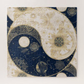 Creatief Goud Yin Yang Nachtdag Mandala Legpuzzel (Horizontaal)