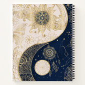 Creatief Goud Yin Yang Nachtdag Mandala Notitieboek (Achterkant)