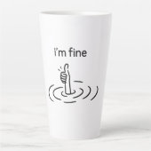 Creatief, grillig, minimalistisch latte mok (Voorkant)