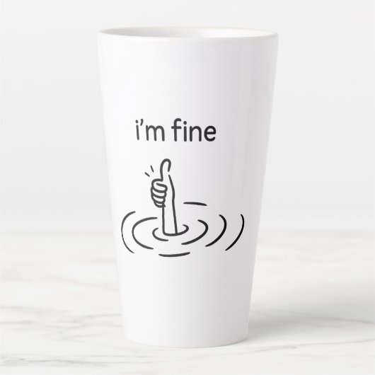 Creatief, grillig, minimalistisch latte mok (Voorkant)