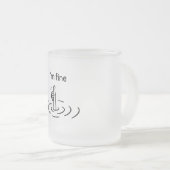 Creatief, grillig, minimalistisch matglas koffiemok (Voorkant rechts)