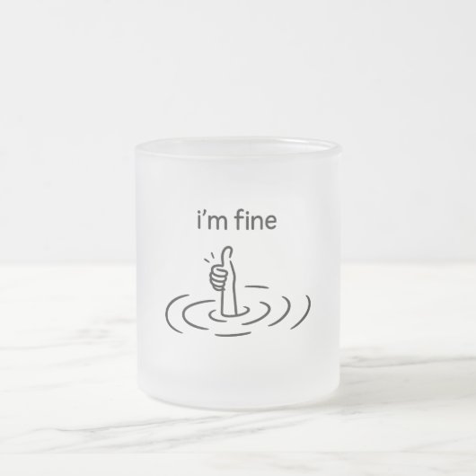 Creatief, grillig, minimalistisch matglas koffiemok (Center)