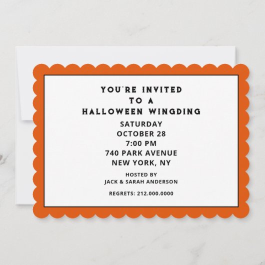 Creatief Halloween Party Kaart (Achterkant)