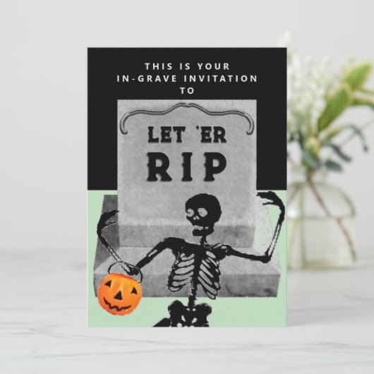 Creatief Halloween Party Kaart (Staand voorkant)