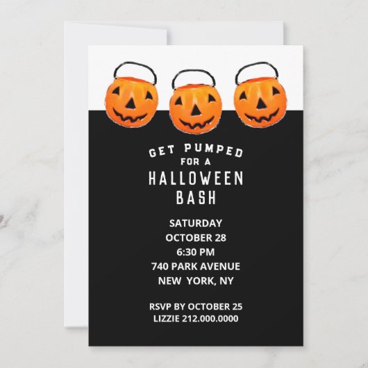 Creatief Halloween Party Kaart (Voorkant)