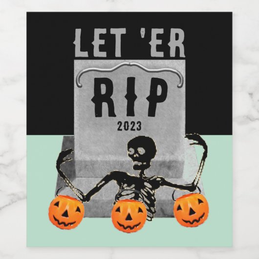 Creatief Halloween Party Wijn Etiket (Enkel label)