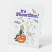 Creatief Halloween thema Reclamebord Met Voetstuk (Voorkant)