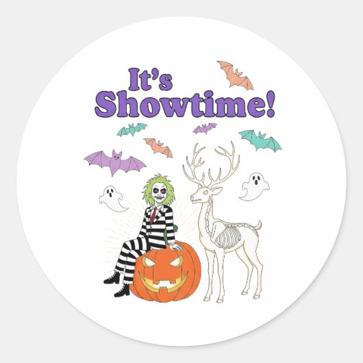 Creatief Halloween thema Ronde Sticker (Voorkant)