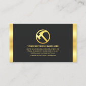 Creatief Handyman gereedschap met gouden strepen Visitekaartje (Achterkant)