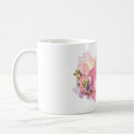 Creatief hart gestript met waterkleursplaat koffiemok