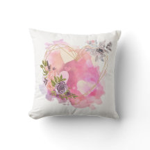 Creatief hart gestript met waterkleursplaat