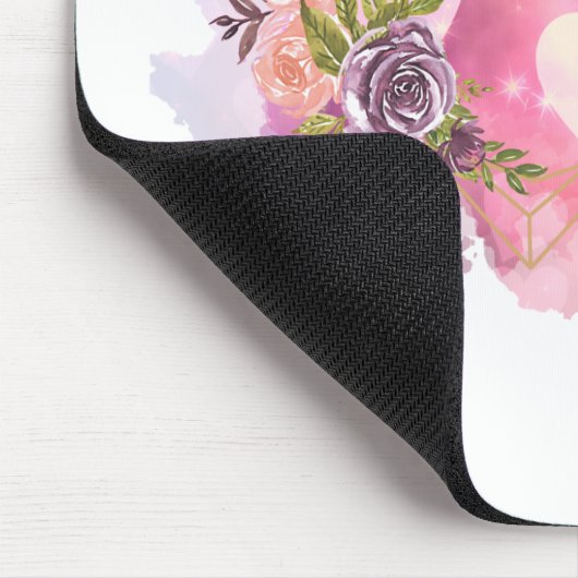 Creatief hart gestript met waterkleursplaat muismat (Hoek)