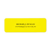 Creatief Helder Geel Klassiek Cursief Schattige Bl Etiket (Voorkant)