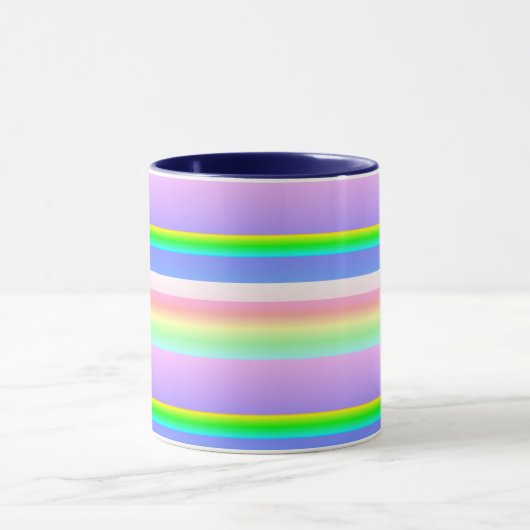 Creatief helder gestreept mok (Midden)