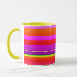 Creatief helder rood paarse artsy gestreept mok