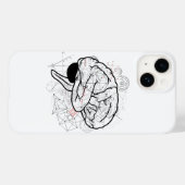 Creatief hersenenkunstwerk met wetenschapsthema Case-Mate iPhone case (Achterkant (horizontaal))