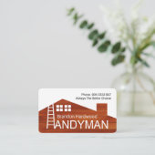 Creatief houten gebouw Rooftop Visitekaartje (Staand voorkant)