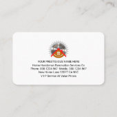 Creatief houten gebouw Rooftop Visitekaartje (Achterkant)