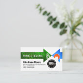 Creatief huis bewegende pijlen visitekaartje (Staand voorkant)