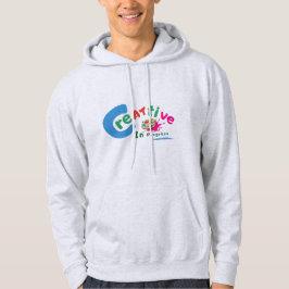 Creatief in Uitvoering Kleurrijke Artistieke Quote Hoodie
