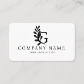 Creatief Initiaal G Letter Vector Luxe Design Art Visitekaartje (Voorkant)
