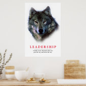 Creatief Inspirerend leiderschap Wolf Poster (Keuken)