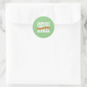 Creatief Januari Februari Basketbal April Basketb Ronde Sticker (Tas)