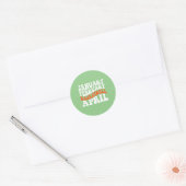 Creatief Januari Februari Basketbal April Basketb Ronde Sticker (Envelop)