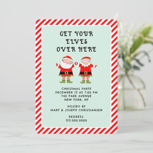 Creatief kerstfeest kaart (Staand voorkant)