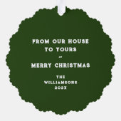 Creatief Kerstfeest Ornament Kaart (Achterkant)