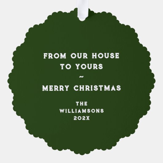 Creatief Kerstfeest Ornament Kaart (Achterkant)