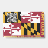 CREATIEF Kinder ID- Maryland Vlag -ROOD Badge (Achterkant)