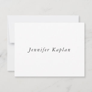 Creatief Klassiek Wit Minimalistisch Professioneel Notitiekaartje
