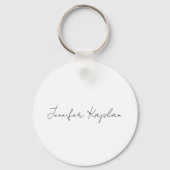 Creatief Klassiek Wit Minimalistisch Professioneel Sleutelhanger (Voorkant)