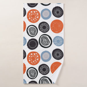 Creatief, kleurrijk geometrisch cirkelpatroon. badhanddoek