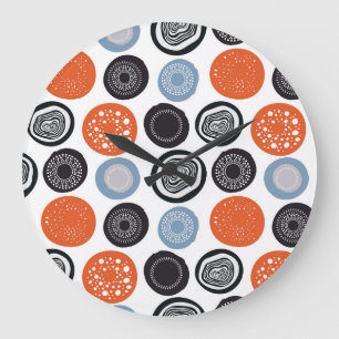 Creatief, kleurrijk geometrisch cirkelpatroon. grote klok