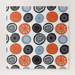 Creatief, kleurrijk geometrisch cirkelpatroon. legpuzzel