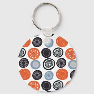 Creatief, kleurrijk geometrisch cirkelpatroon. sleutelhanger