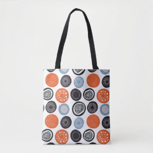 Creatief, kleurrijk geometrisch cirkelpatroon. tote bag