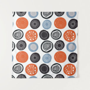 Creatief, kleurrijk geometrisch cirkelpatroon. wandkleed