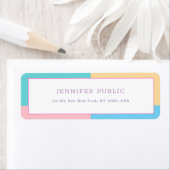 Creatief Kleurrijk Modern Design Chic Sjabloon Etiket (Insitu)