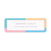 Creatief Kleurrijk Modern Design Chic Sjabloon Etiket (Voorkant)