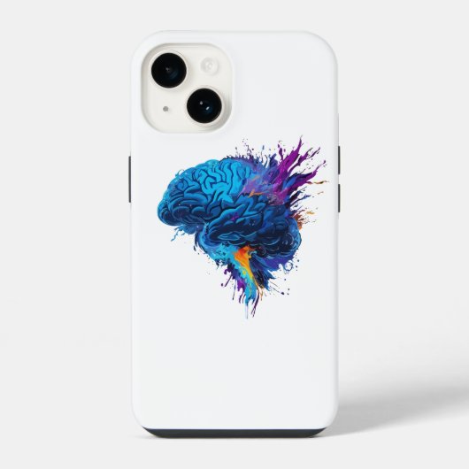 Creatief Kleurrijk Spat Hersendesign iPhone Hoesje (Achterkant)