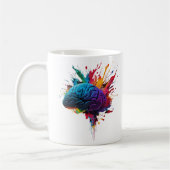 Creatief Kleurrijk Splash Brain Design Koffiemok (Links)